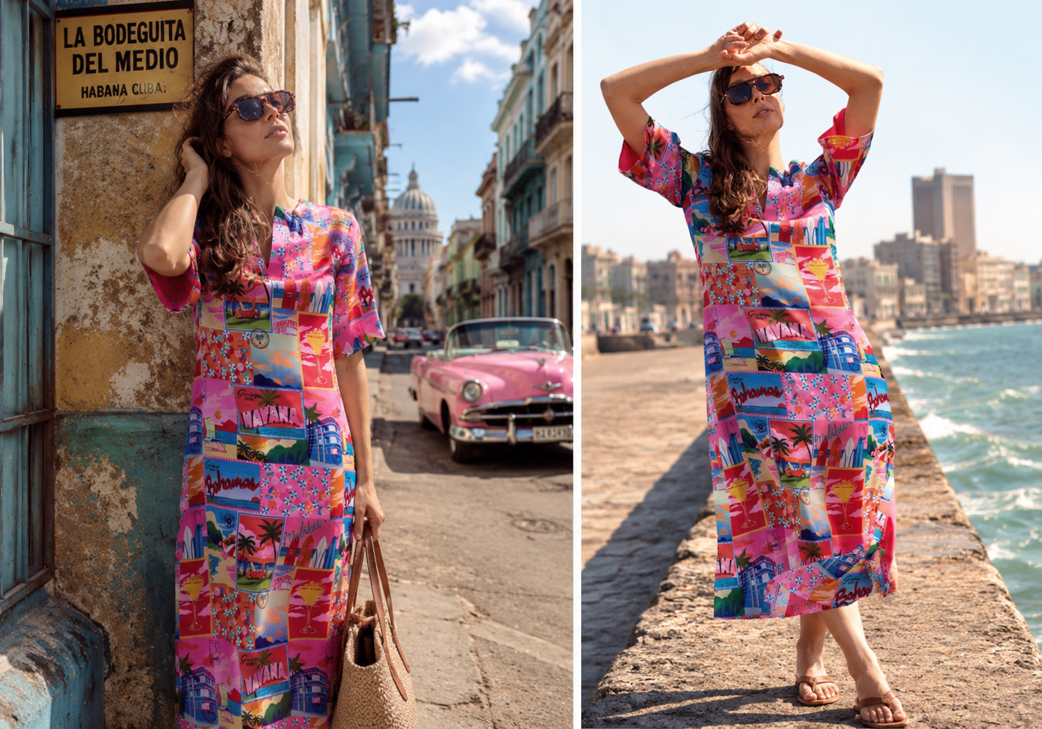 Alden Adair Havana Postcard Midi Dress – Sicilia's Boutique