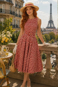 Polka Dot Elegance Midi Dress