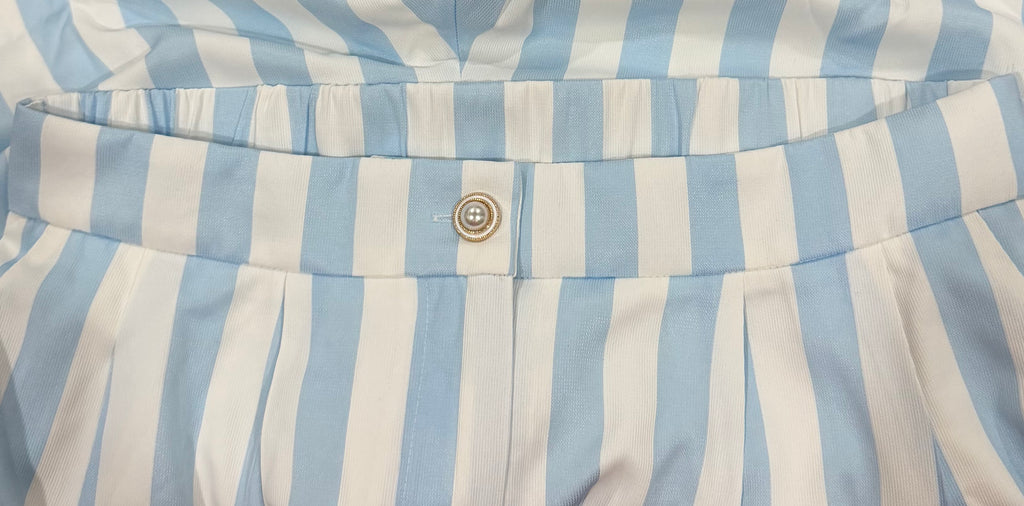 Scalloped Stripe Shorts
