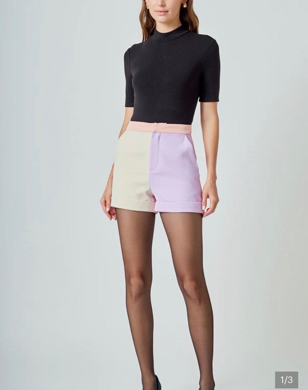 Endless Rose Color-Block High Waist Short