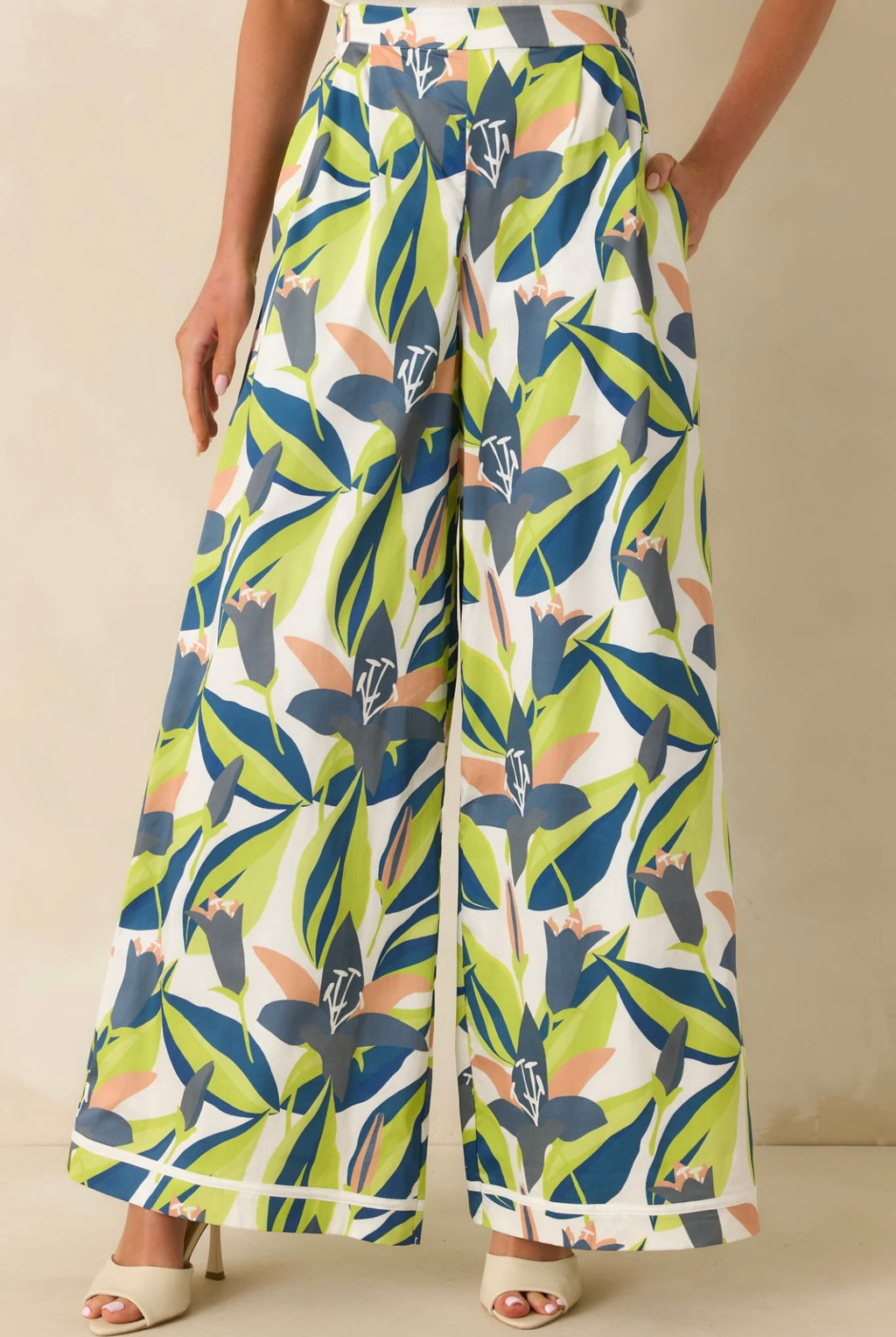 Tropical Bloom Wide Leg Pant