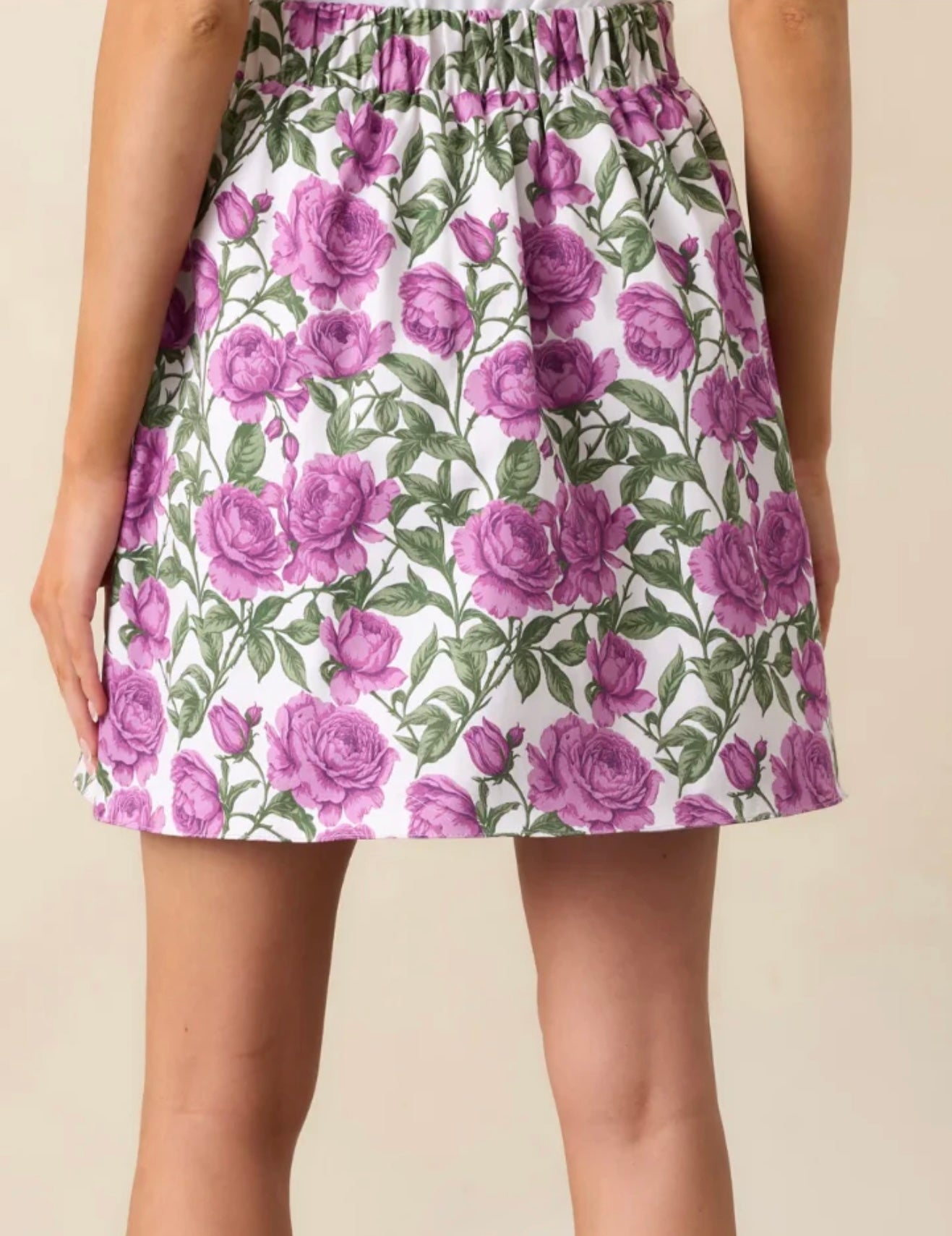 Adrian Reversible Lavender-Floral Skirt