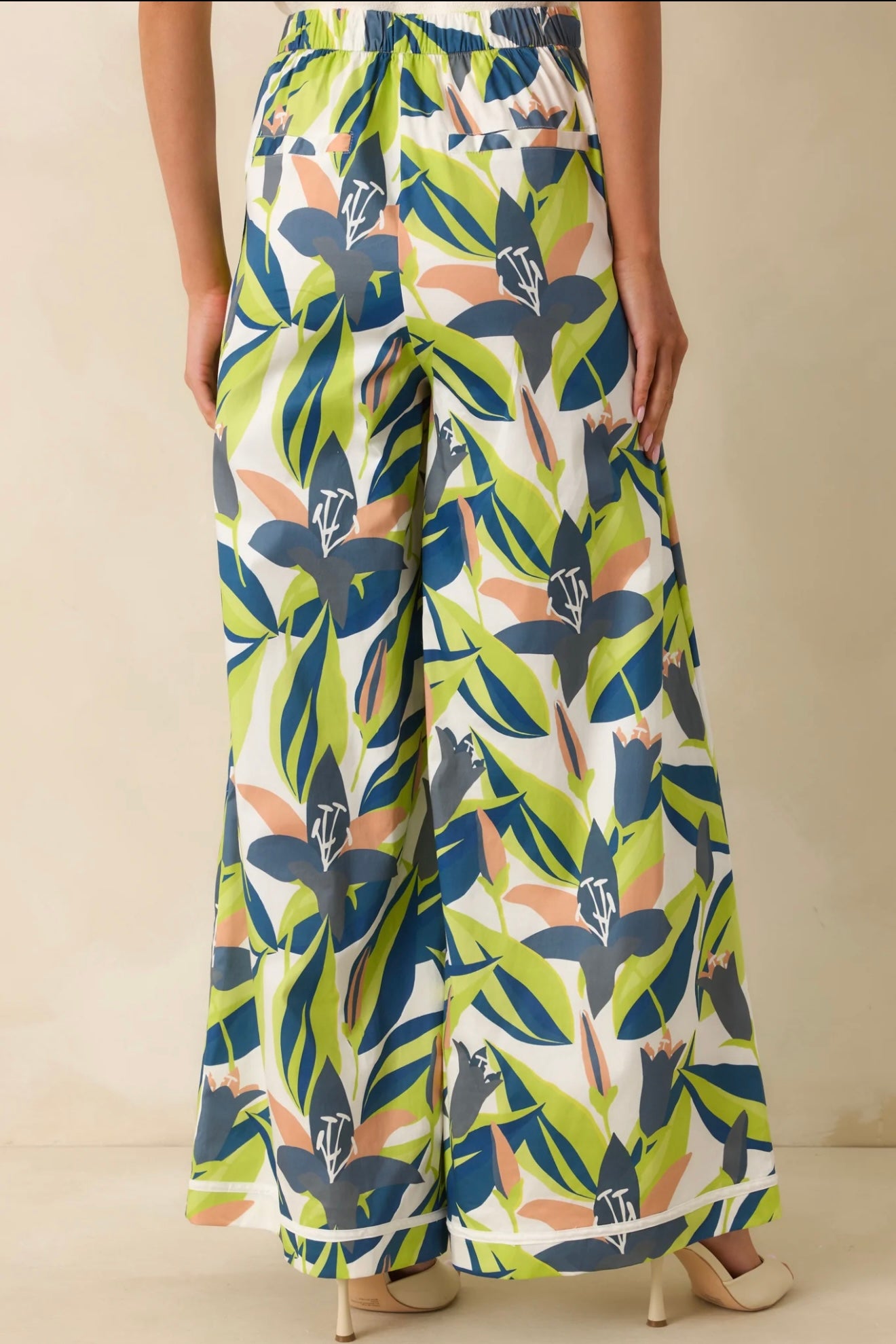Tropical Bloom Wide Leg Pant