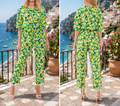Taj by Sabrina Crippa Lemon Grove Print Jumpsuit