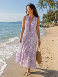 Taj by Sabrina Crippa Lavender Breeze Maxi Cover Up