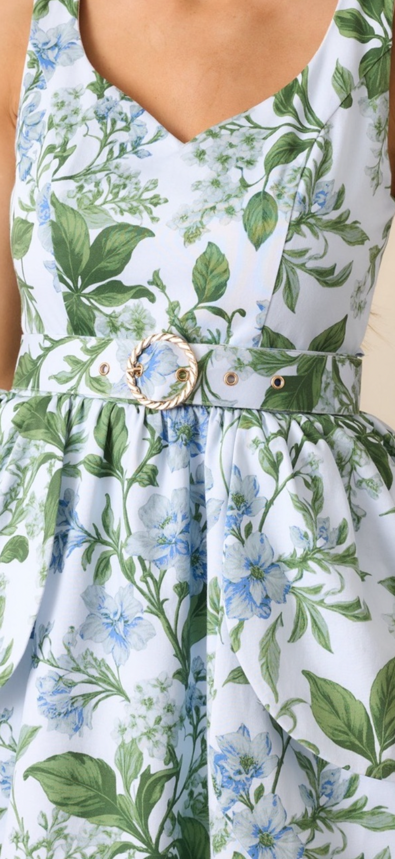 Diana Blue Lilacs Botanical Dress