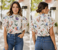 Blair Top in Service Print