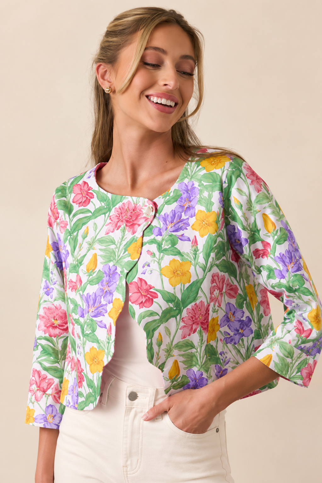 Blossom Garden Scallop Jacket