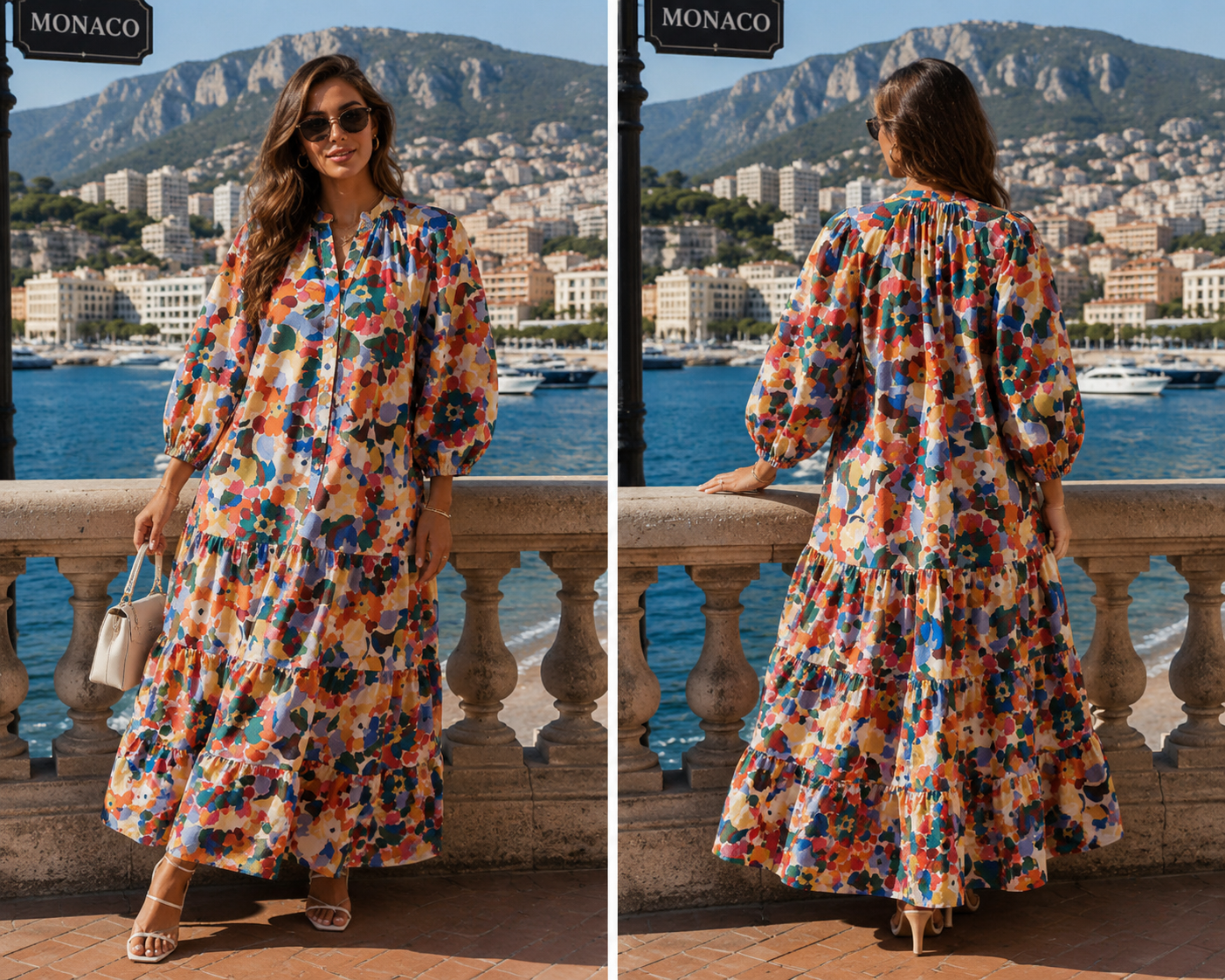 Color Splash Maxi Dress