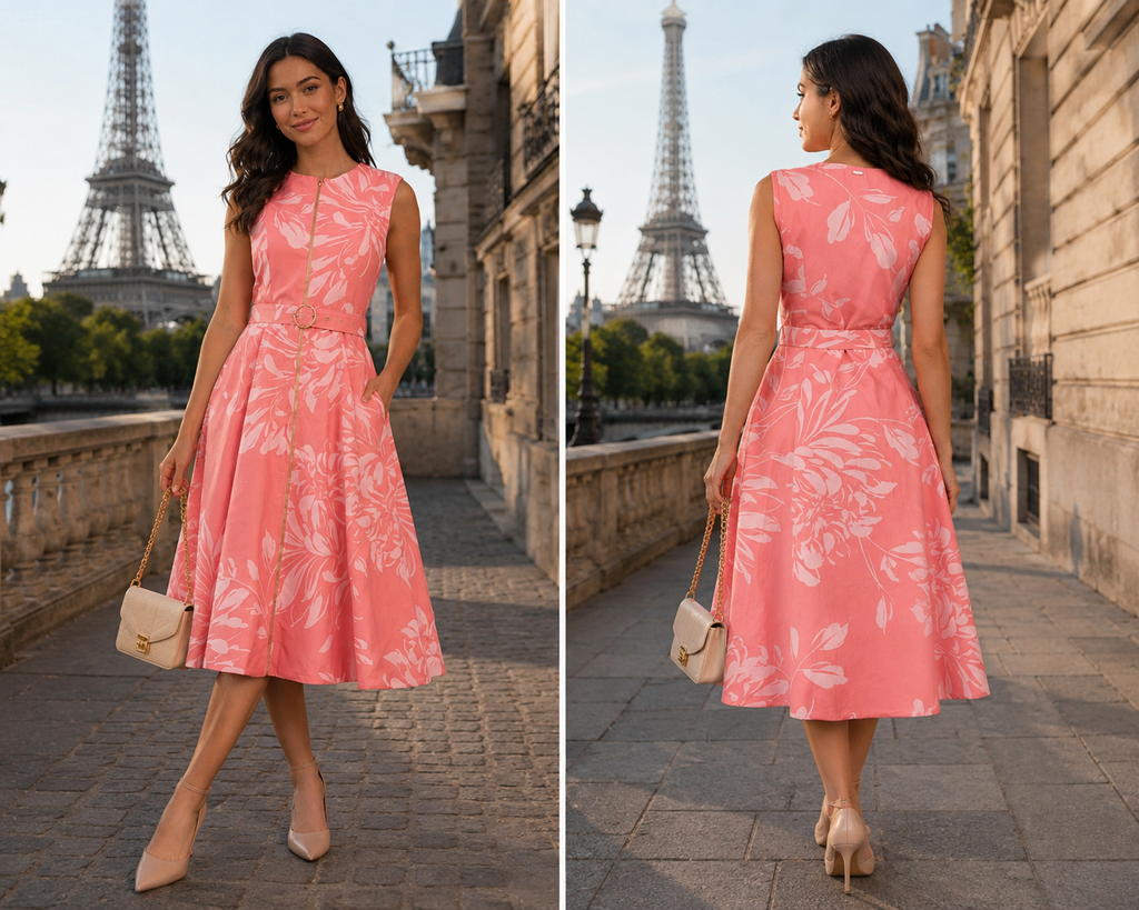 Prosperina Eliana Reversible Midi Dress
